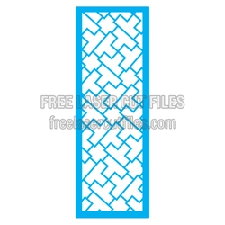 Geometric Interlock Panel Laser Cut Stencil, Ready to Cut