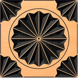 Geometric Tile Pattern Template for Laser Cutting