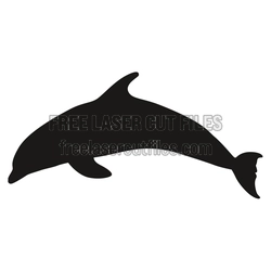 Jumping Dolphin Silhouette Laser Cut File, Ready to Cut