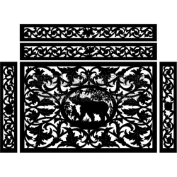 Ornamental Pattern Template for Laser Cutting