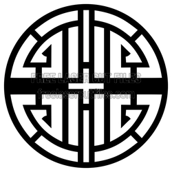 Round Geometric Decorative Sign Laser Cut Template