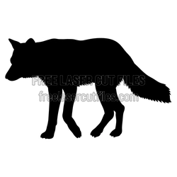 Standing Wolf Silhouette Laser Cut File for DIY Decor