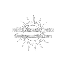 Stylized Sun Laser-Cut Template for DIY Projects