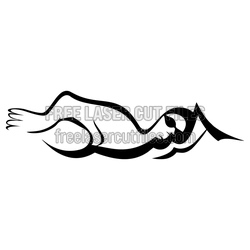 Swimmer Silhouette Clipart - Free Laser Cut File