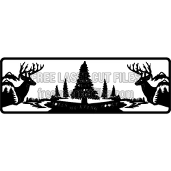 Deer Openwork Silhouette Template