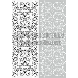 Floral Swirl Sandblasting Stencil Template