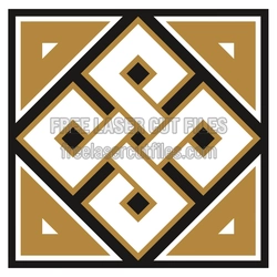 Geometric Interlocking Pattern Panel Laser Cut File