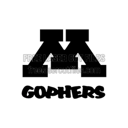 Minnesota Gopher Silhouette Template for Laser Cutting