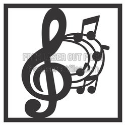 Music Note Layered Laser Cut Design, Free Ready to Cut