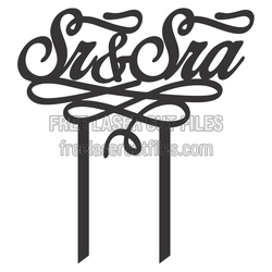 Script Name Cake Topper Laser Cut File, Ready to Cut