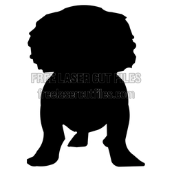 Standing Dog Silhouette Laser Cut File, Ready to Cut