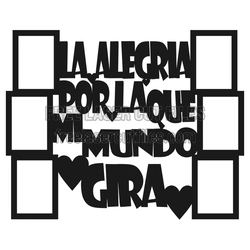 Amor Por La Que Miro Mundo Frame Cut File, Ready to Cut