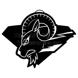 Angry Ram Logo Laser Cut Vector Design, Free DXF