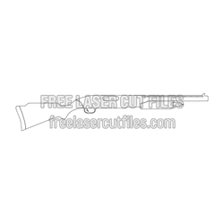 BB Gun Outline Template for Laser Cutting