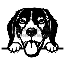 Beagle Dog Face Clipart Laser Cut File, Free Download