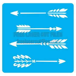 Boho Arrow Stencil Set for Laser Cutting, Ready to Cut