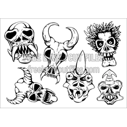 Ceremonial Mask Vector Templates for Craft and Laser