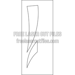 Contemporary Door Panel Template for Wood