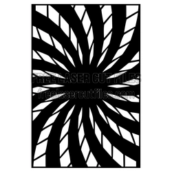 Decorative 3D Geometric Door Panel Screen Laser Cut File