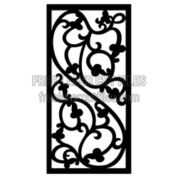 Decorative Floral Scroll Panel Laser Cut Pattern