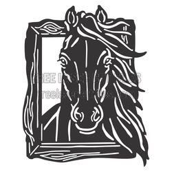 Horse Head Frame Laser Cut Design, Ready to Cut Decor