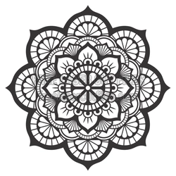 Layered Floral Mandala Laser Cut Panel, Ready to Cut