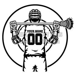 Personalized Lacrosse Player Cut File for Team Shirts