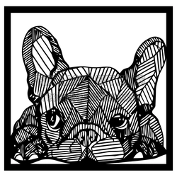 Polygon French Bulldog Laser Cut Pattern Ready to Cut