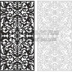 Seamless Floral Repeat Pattern Template for Laser Cutting