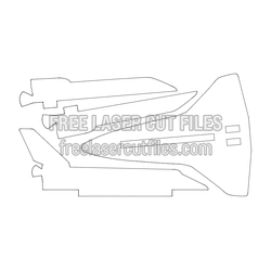 Space Shuttle Cutout Template - Simplified for Laser Cutting