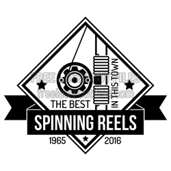 Spinning Reels Logo Laser Cut File for DIY Decor