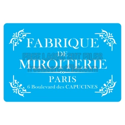 Vintage French Stencil Sign Design, Laser Ready Decor