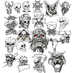 Angry Skull Pack — Free CDR Vector Art
