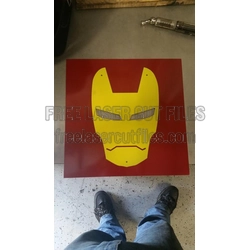 Armored Superhero Silhouette Template for Laser Cutting