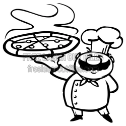 Chef Pizza Clipart Laser Cut Design, Free Ready to Cut