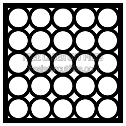Circular Geometric Screen Panel Template for Laser Cutting