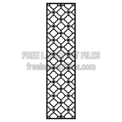 Decorative Geometric Door Screen Panel Laser Cut Template