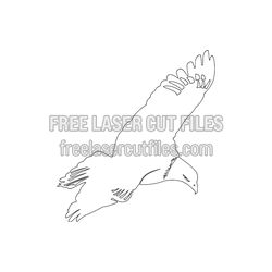 Eagle Silhouette Template for Laser Cutting