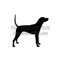 Hunting Dog Silhouette Laser Cut Template