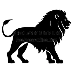 Lion Silhouette Laser Cut File, Ready to Cut Animal Design