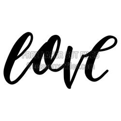 Love Script Laser Cut File for Valentine Craft Projects