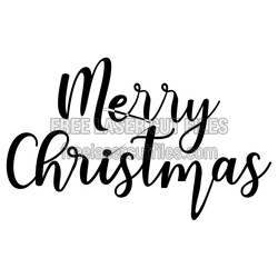 Merry Christmas Script Sign - Ready to Cut Laser File