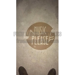 Music Please Sign Template for Laser Cutting