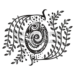 Ornamental Floral Easter Egg Laser Cut Design