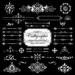 Calligraphy Flourishes & Page Decorations — Free EPS Pack