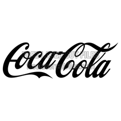 Coca Cola Script Logo Clipart for Laser Cutting