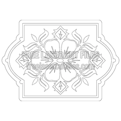 Decorative Floral Panel Template for Laser Cutting