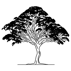 Elegant Tree Silhouette Laser Cut File for DIY Decor