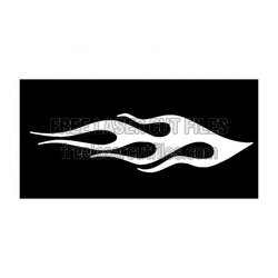 Flame Cutout Template for Laser Cutting