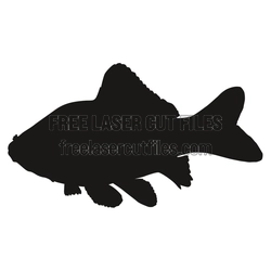Free Koi Fish Silhouette Laser Cut File, Ready to Cut